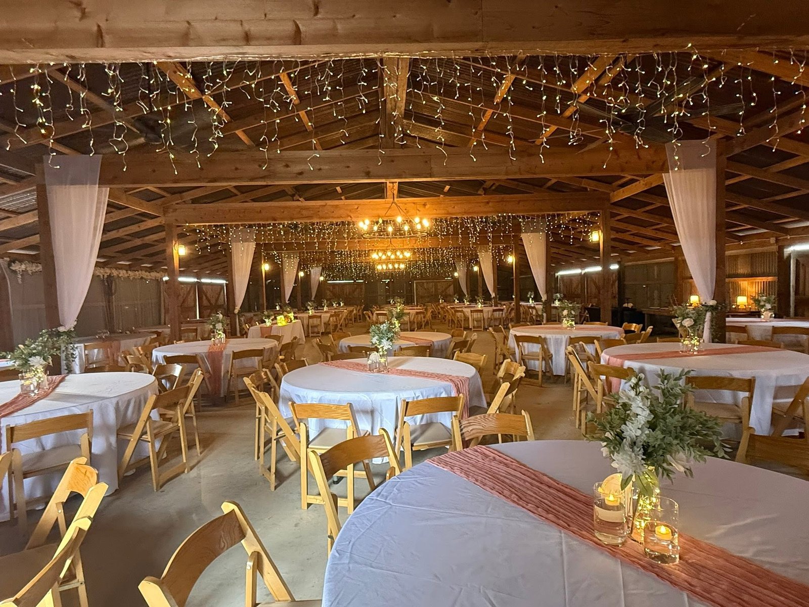 Elegant Rustic Rose wedding reception